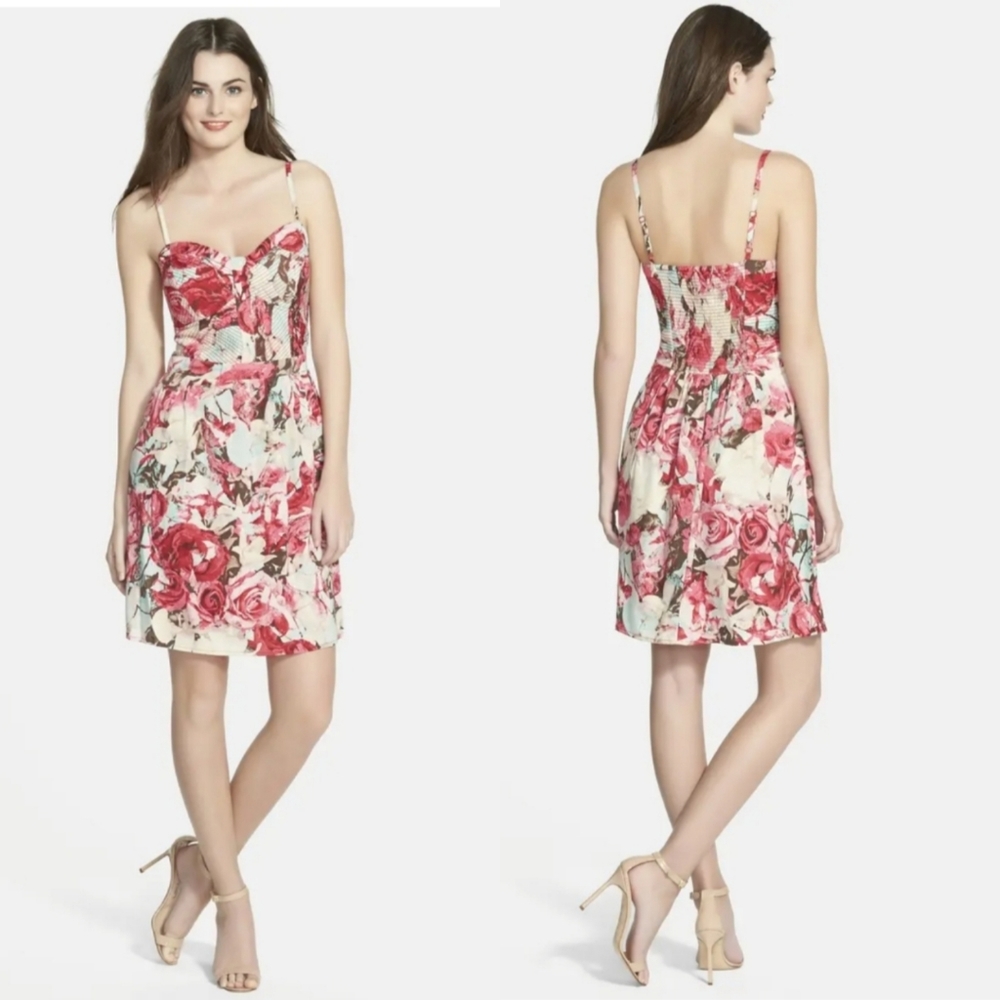 Jessica Simpson Floral Corset Dress Size M